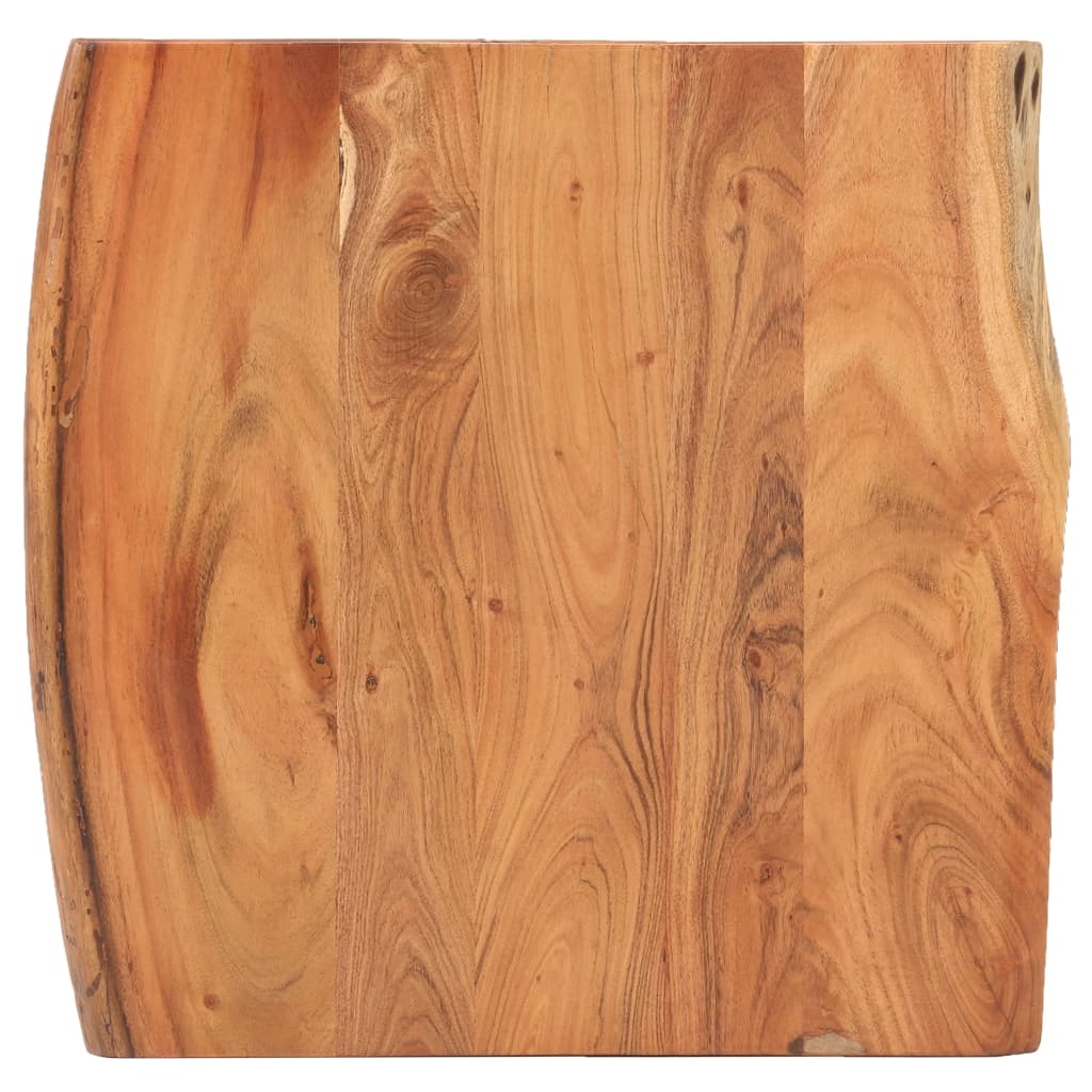 vidaXL Bistrotisch mit Baumkanten 60x60x75 cm Akazie Massivholz