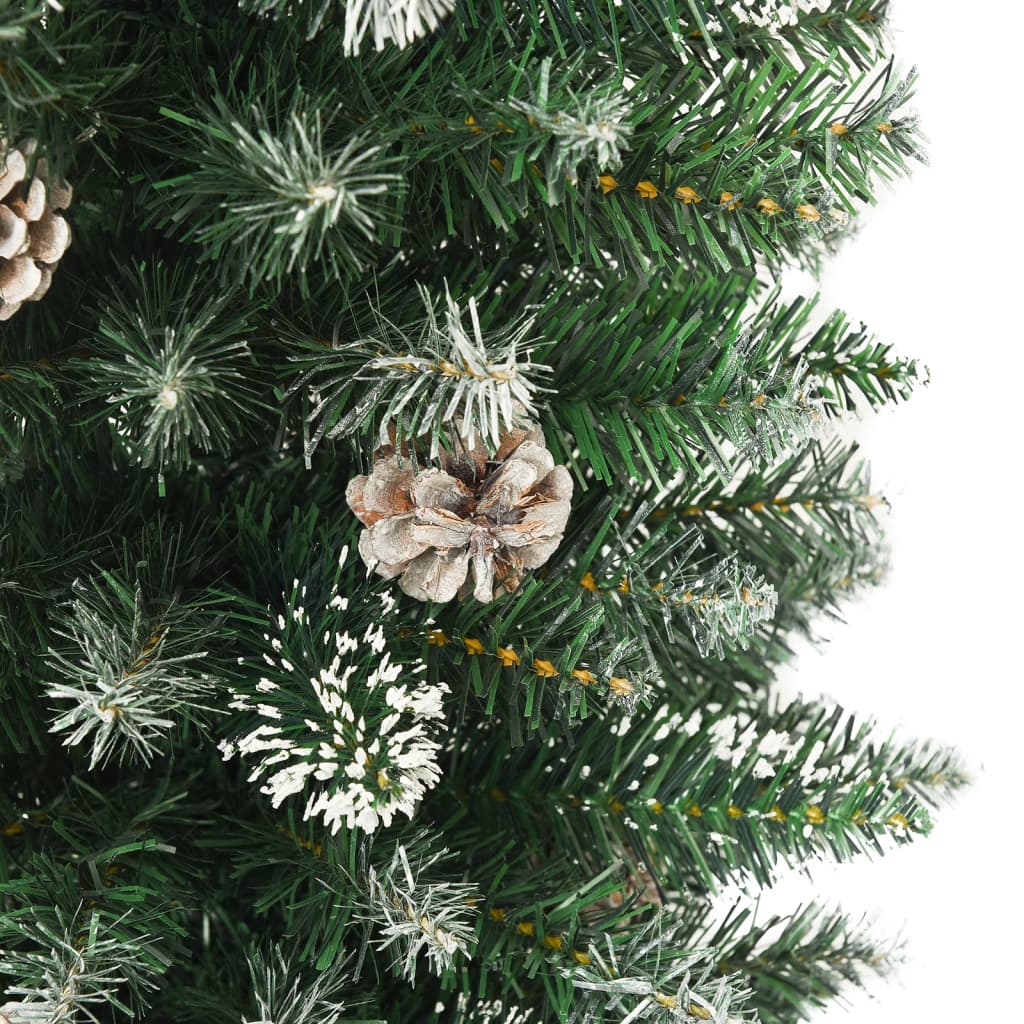vidaXL Künstlicher Weihnachtsbaum mit Ständer Schlank 120 cm PVC
