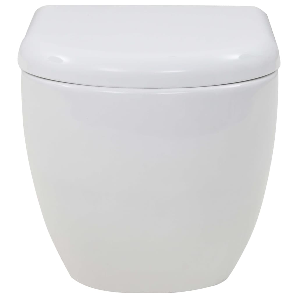 vidaXL Wand-WC Keramik Weiß