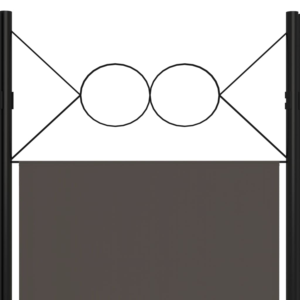 vidaXL 3-tlg. Raumteiler Anthrazit 120 x 180 cm