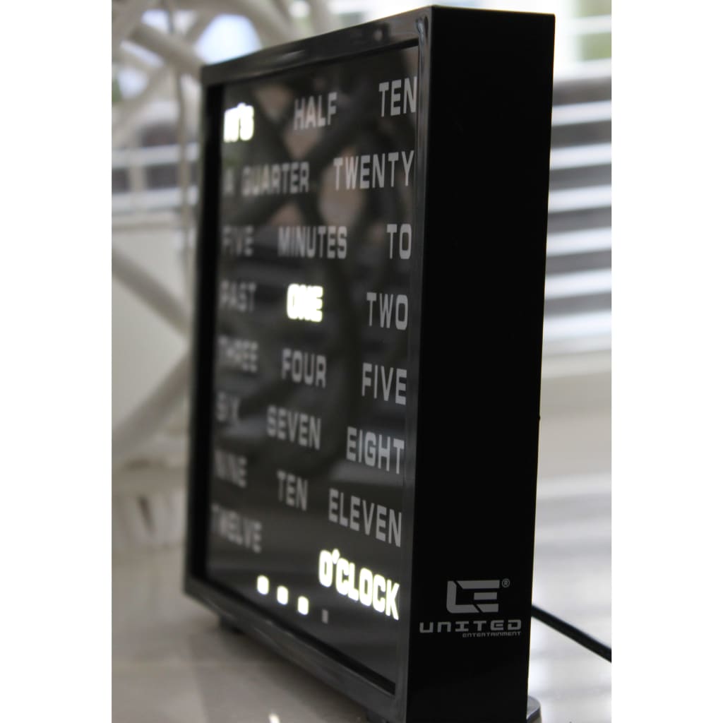 United Entertainment LED-Wortuhr Englisch 16,5x17 cm