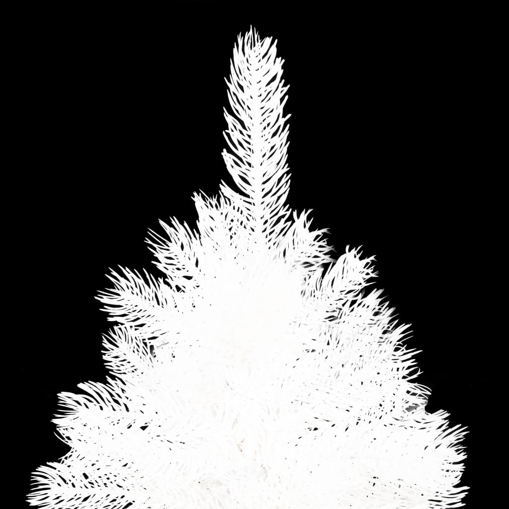 vidaXL Künstlicher Weihnachtsbaum mit Beleuchtung & Kugeln Weiß 240 cm