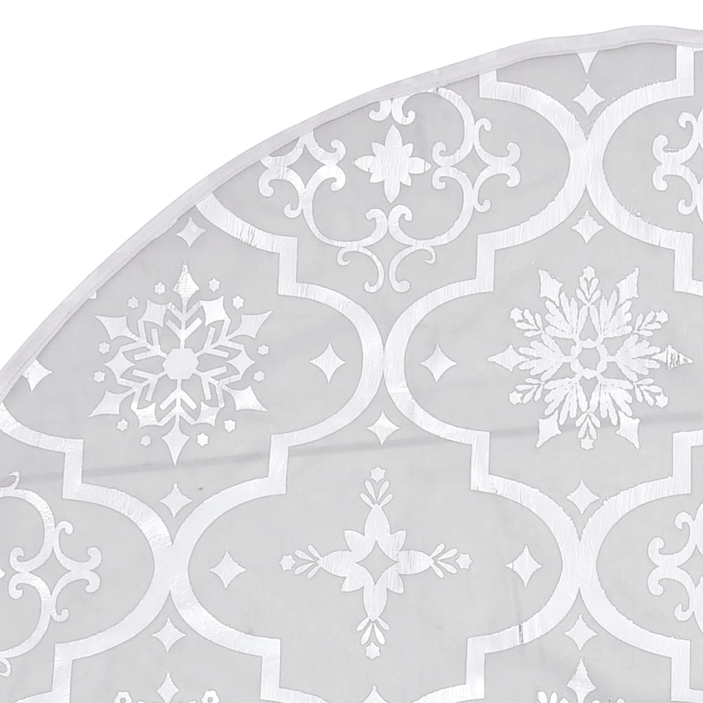 vidaXL Luxus-Weihnachtsbaumdecke mit Socke Weiß 150 cm Stoff