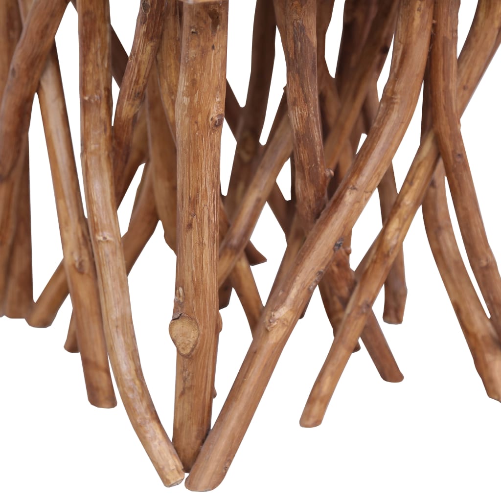 vidaXL Couchtisch aus Baumstämmen 40x40x40 cm Massivholz