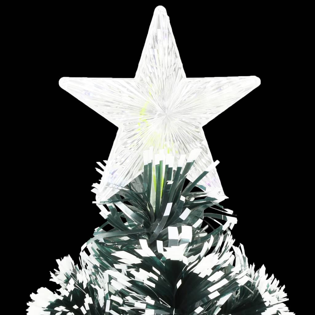 vidaXL Künstlicher Weihnachtsbaum mit Ständer/LED 120 cm Fiberoptik