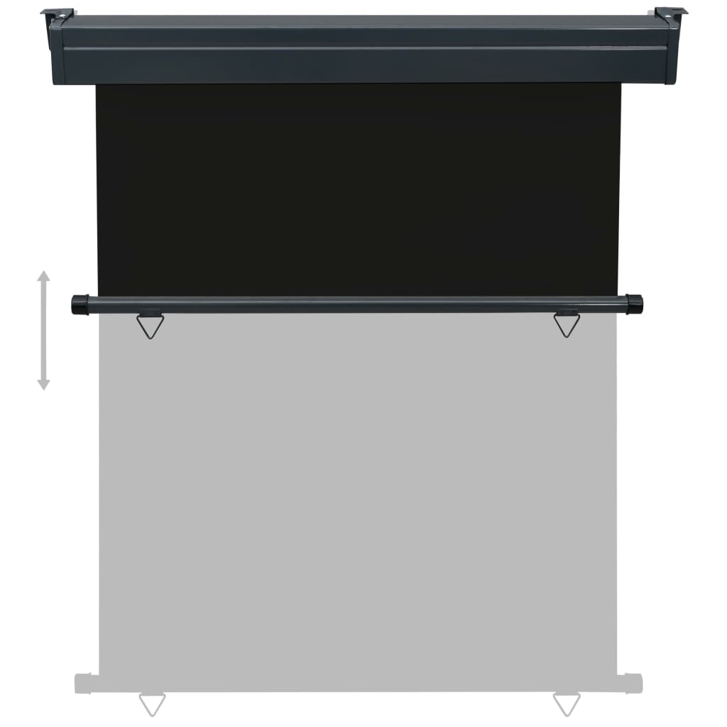 vidaXL Balkon-Seitenmarkise 140 × 250 cm Schwarz