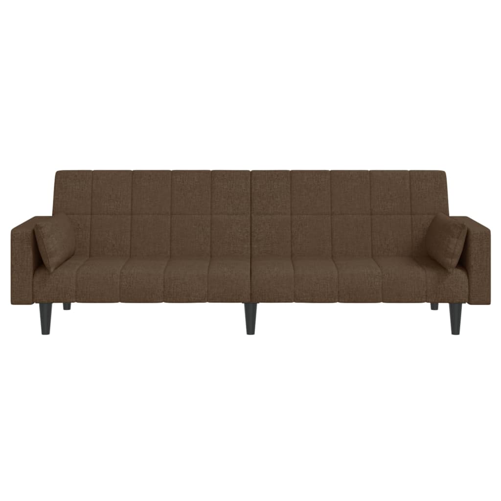 VidaXL 2-Sitzer Sofa Braun 140cm - Stoffbezug Polyester - Mit Holz/Metall Gestell - 100kg Tragkraft