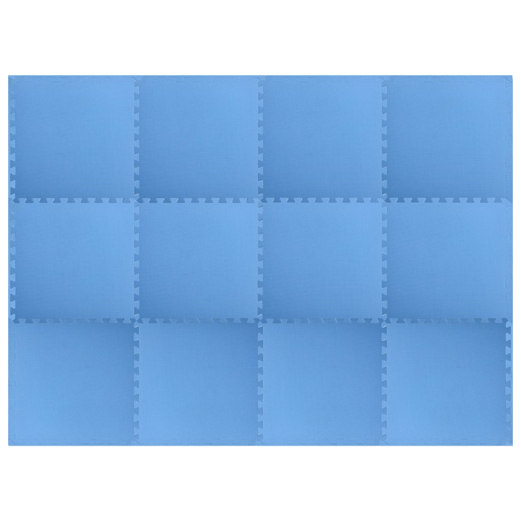 vidaXL Bodenmatten 12 Stk. 4,32 m² EVA-Schaumstoff Blau