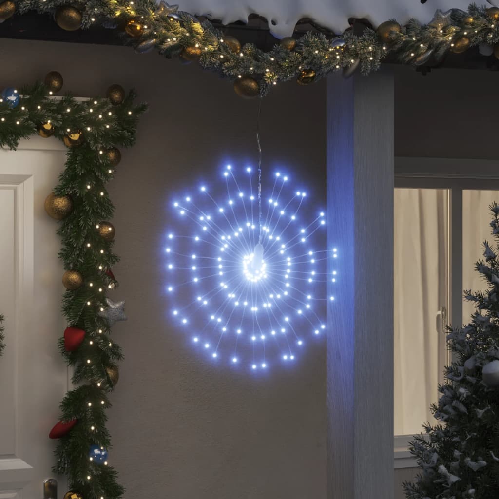 vidaXL Weihnachtsbeleuchtungen Feuerwerk 4 Stk. 140 LEDs Kaltweiß 17cm