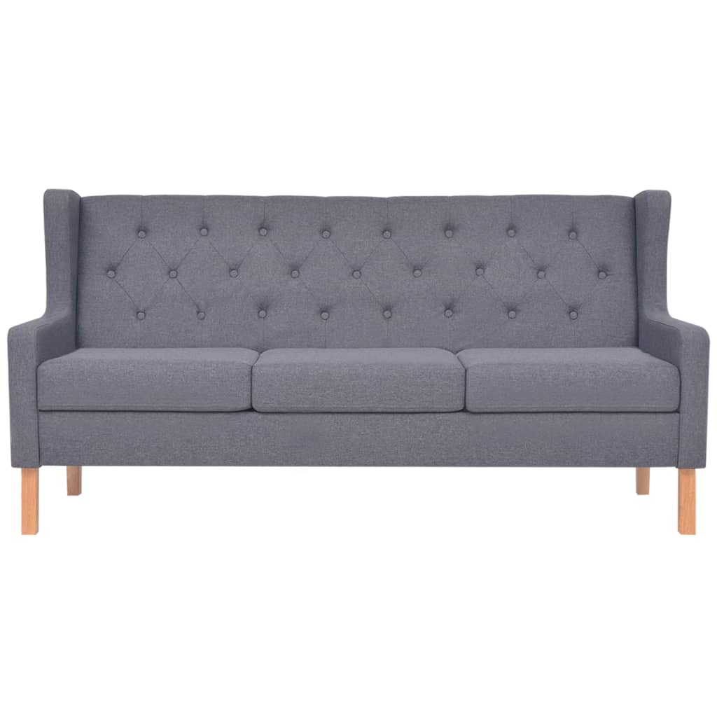 vidaXL 2-tlg. Sofa-Set Stoff Grau