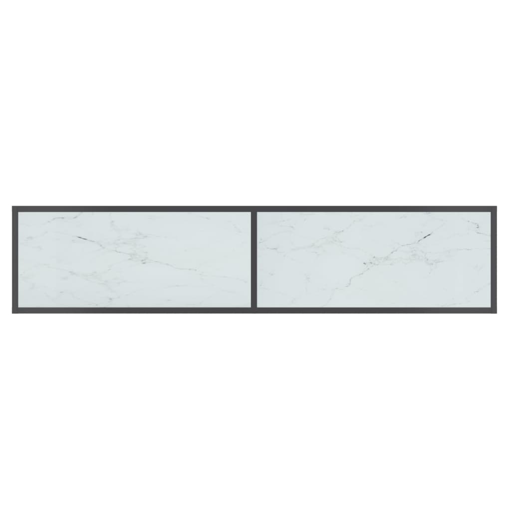 vidaXL Konsolentisch Weiß 160x35x75,5 cm cm Hartglas