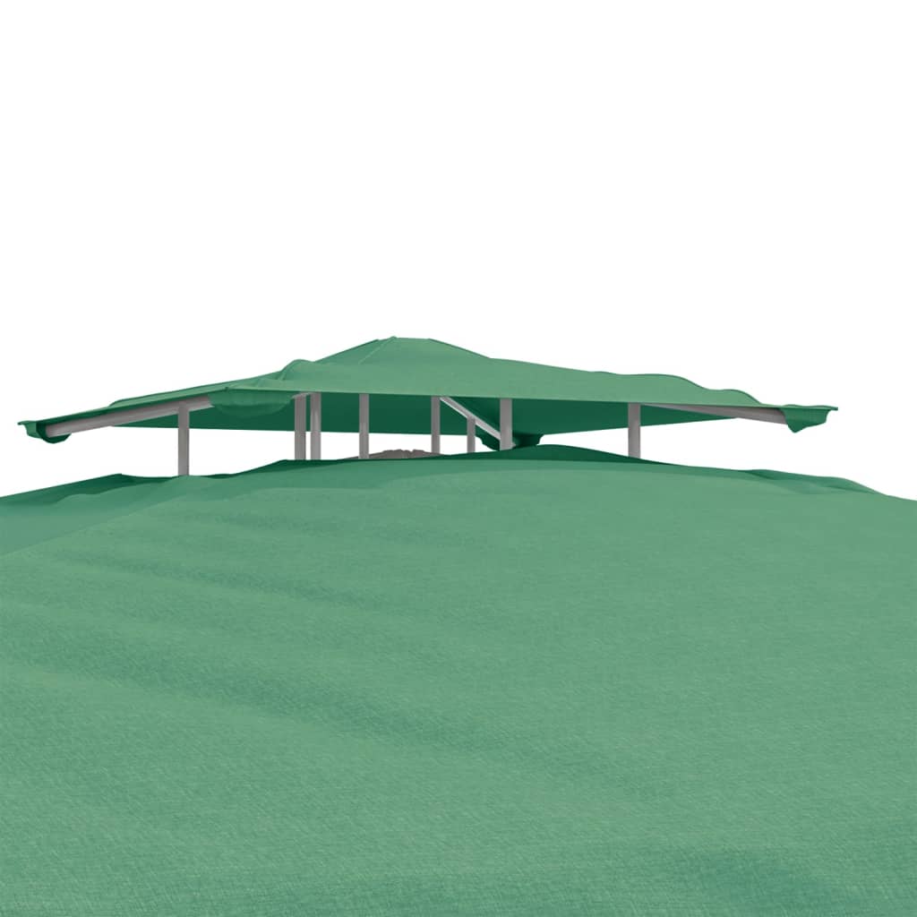 vidaXL Pavillon mit Doppeldach Grün 3x3x2,68 m Stoff