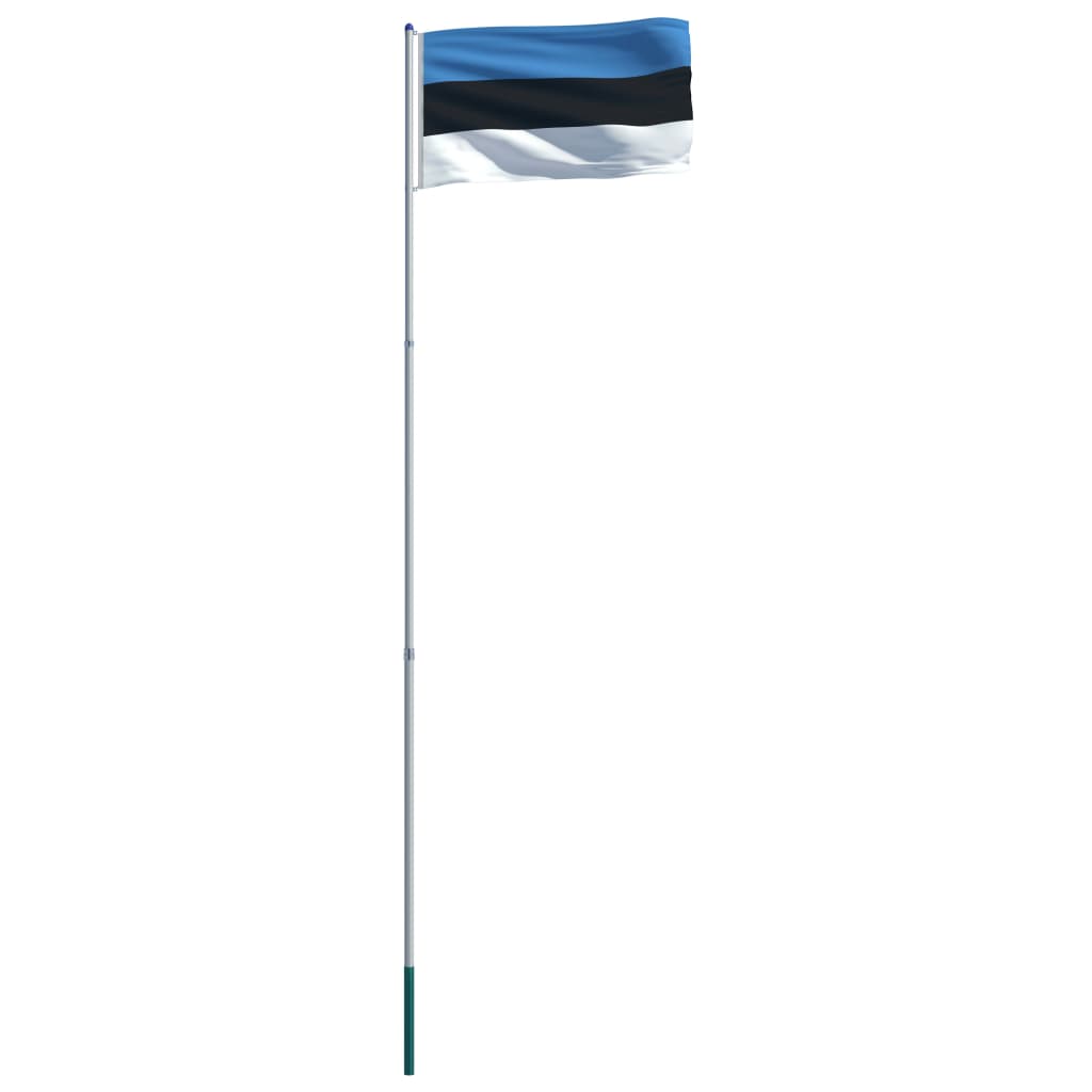 vidaXL Flagge Estlands und Mast Aluminium 6 m