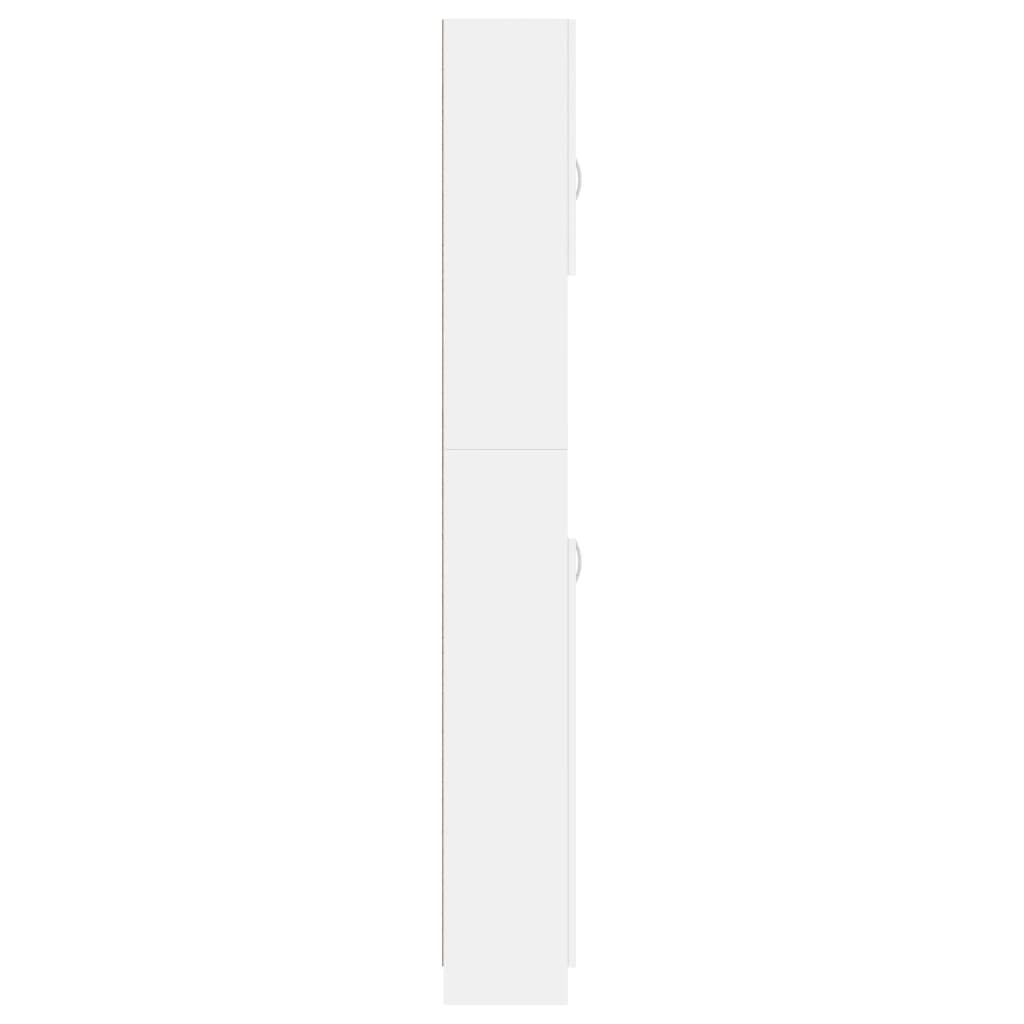 vidaXL Badezimmerschrank Weiß 32×25,5×190 cm Holzwerkstoff