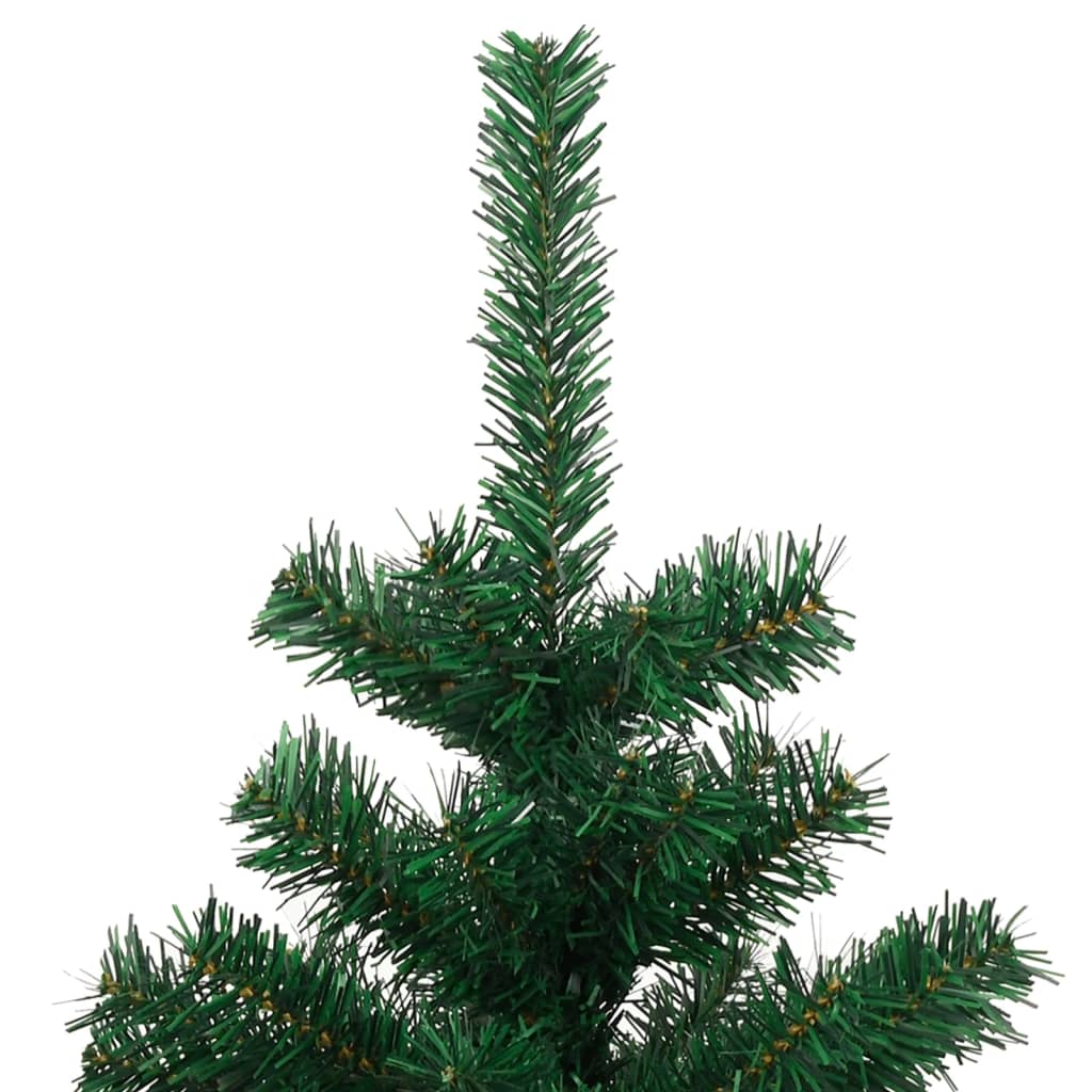 vidaXL Spiral-Weihnachtsbaum mit Beleuchtung und Ständer Grün 180 cm