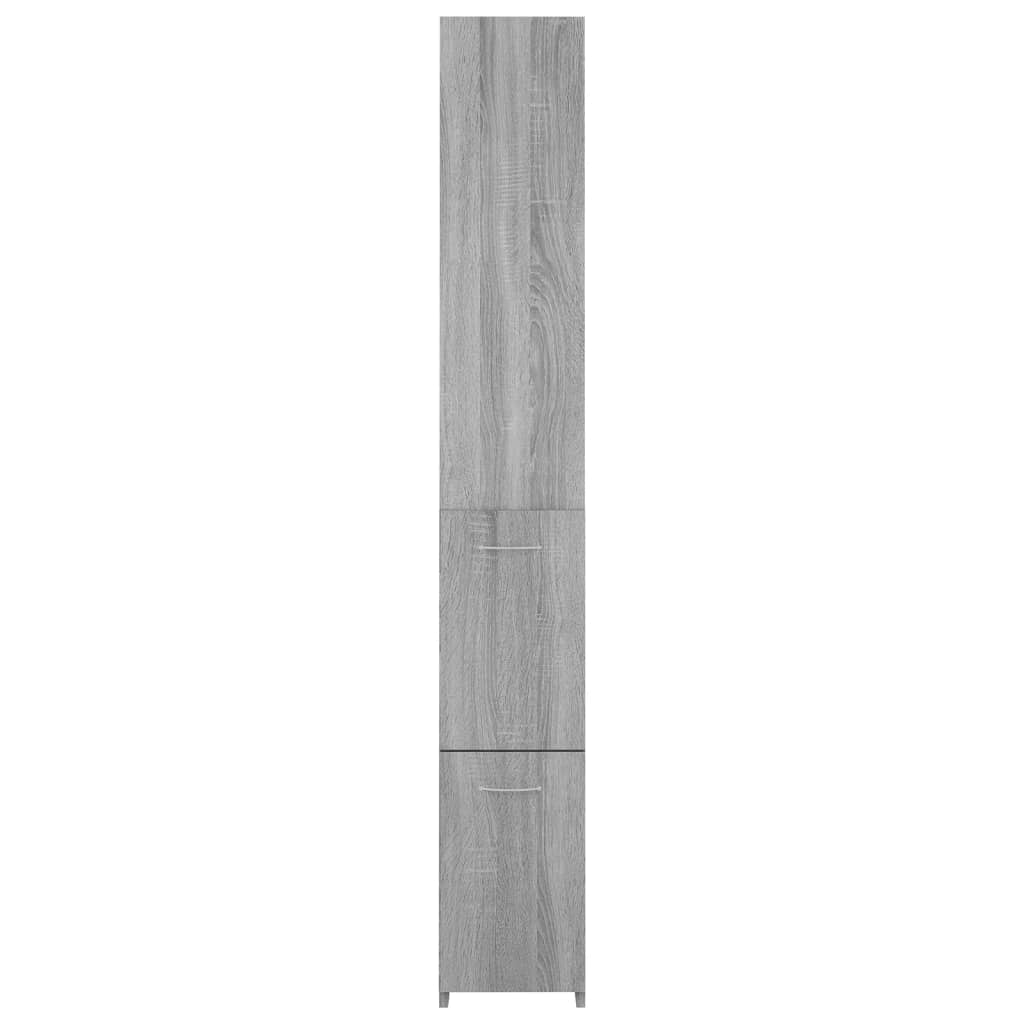 vidaXL Badezimmerschrank Grau Sonoma 25x25x170 cm Holzwerkstoff