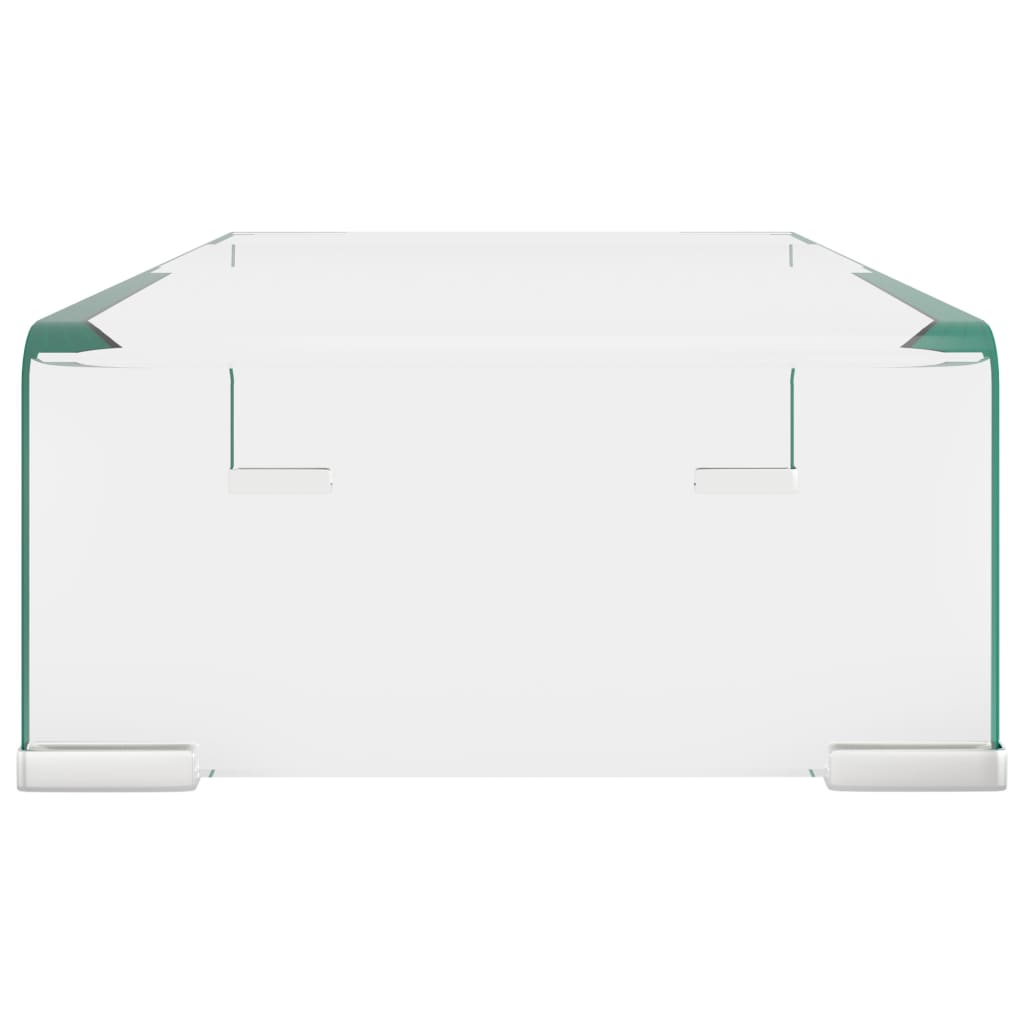vidaXL TV-Tisch/Bildschirmerhöhung Glas Transparent 40x25x11 cm