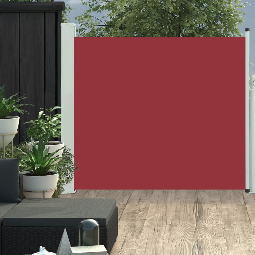 vidaXL Ausziehbare Seitenmarkise 100x300 cm Rot