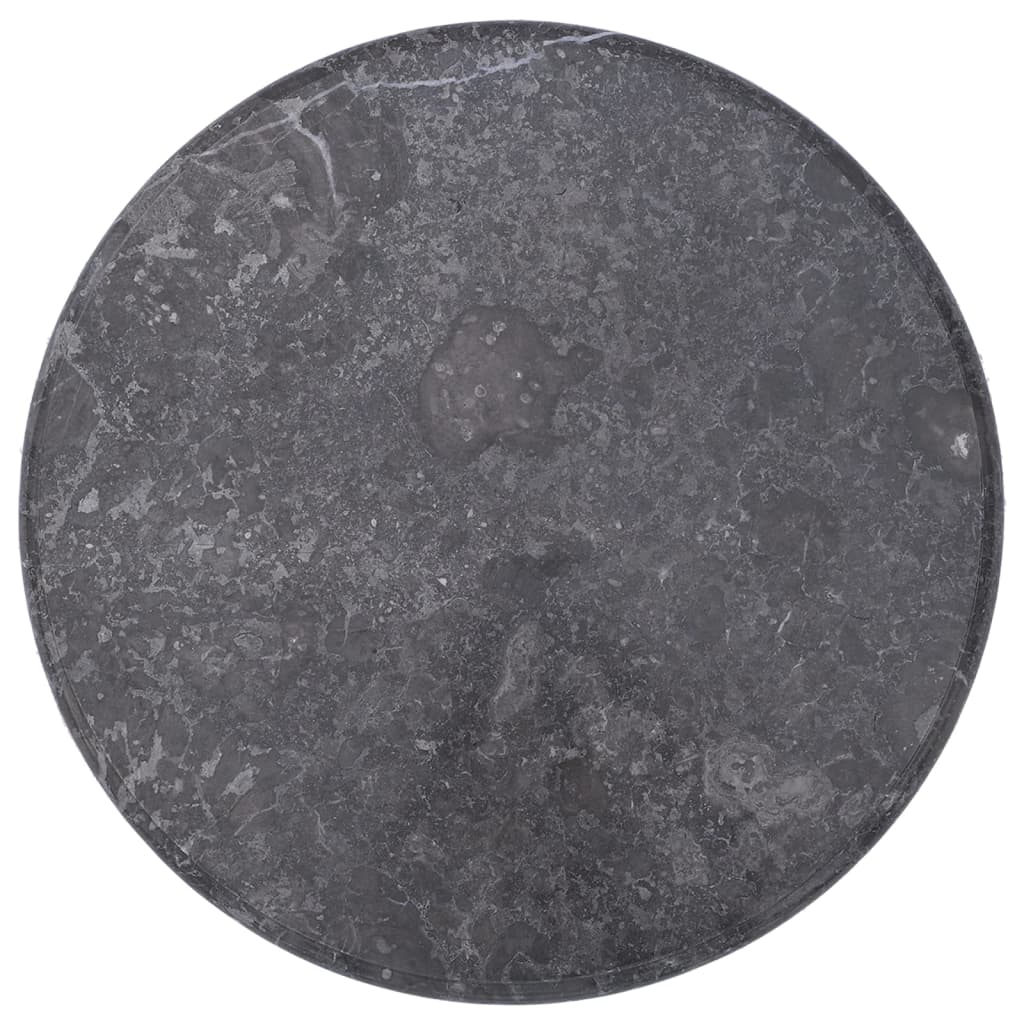 vidaXL Tischplatte Grau Ø60x2,5 cm Marmor