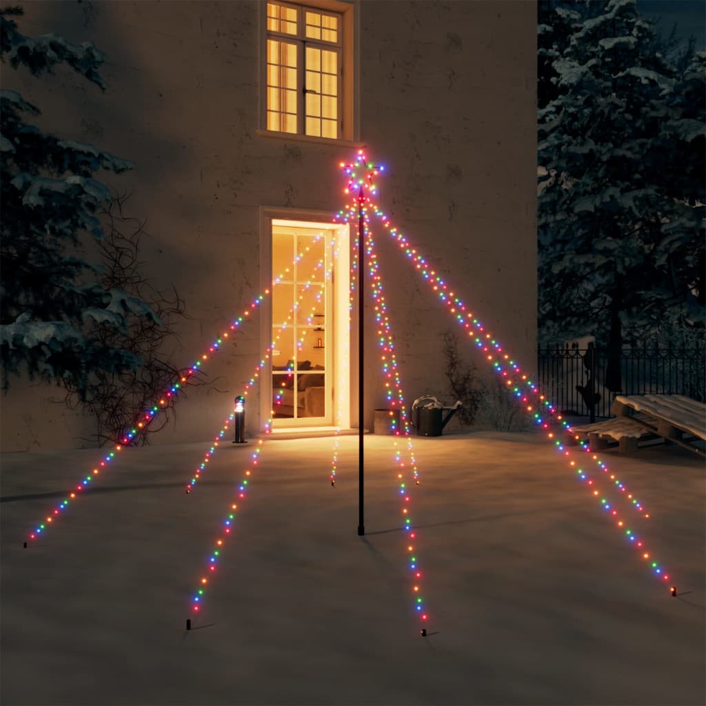 vidaXL Weihnachtsbaum-Lichterkette Indoor Outdoor 400 LEDs Bunt 2,5 m