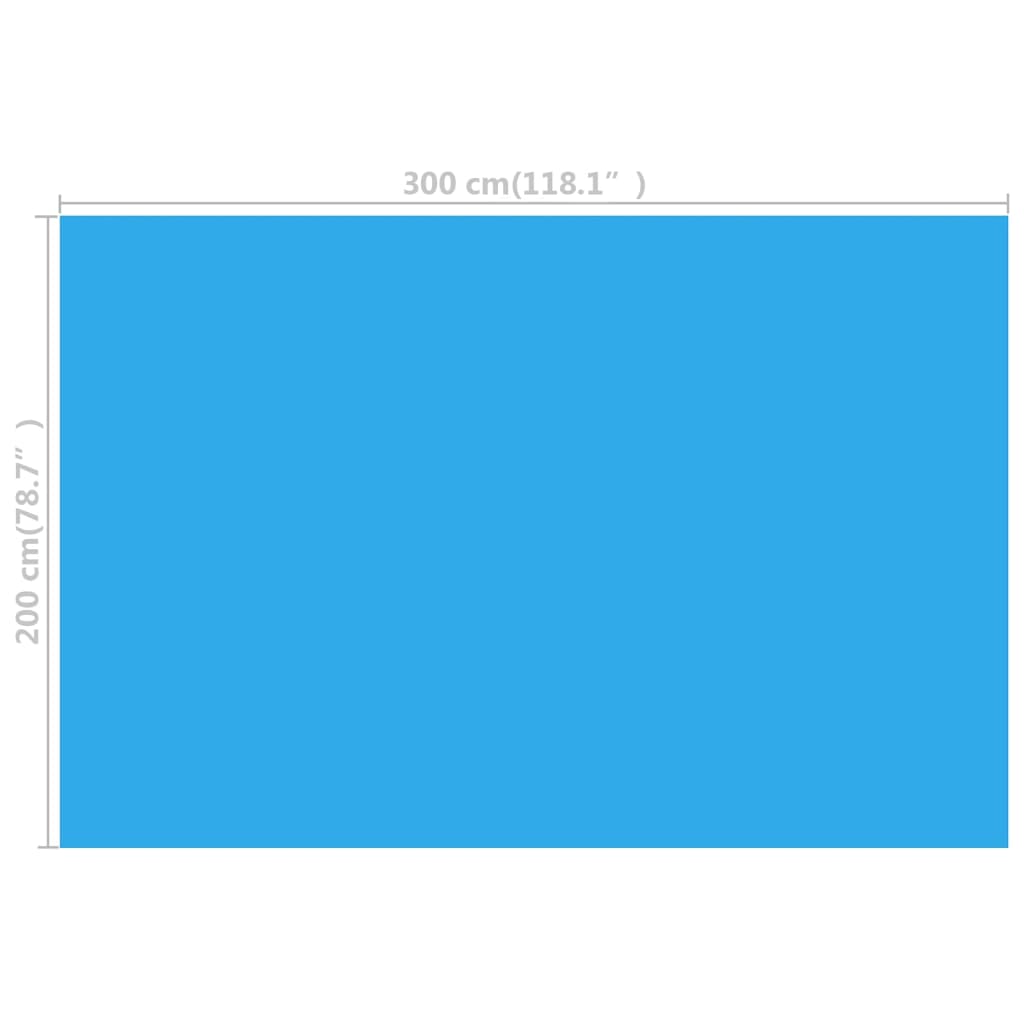 Rechteckige Pool-Abdeckung PE Blau 300 x 200 cm