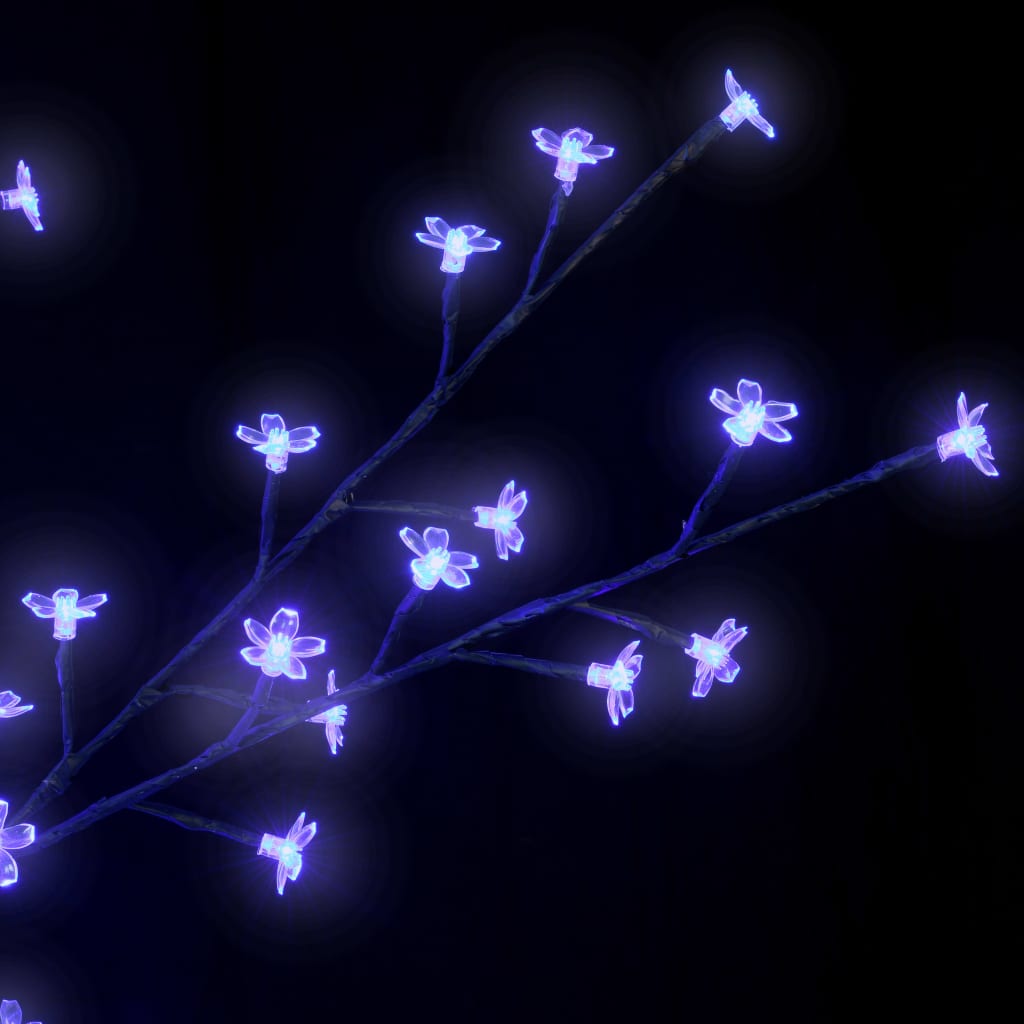 vidaXL Weihnachtsbaum 120 LEDs Blaues Licht Kirschblüten 150 cm