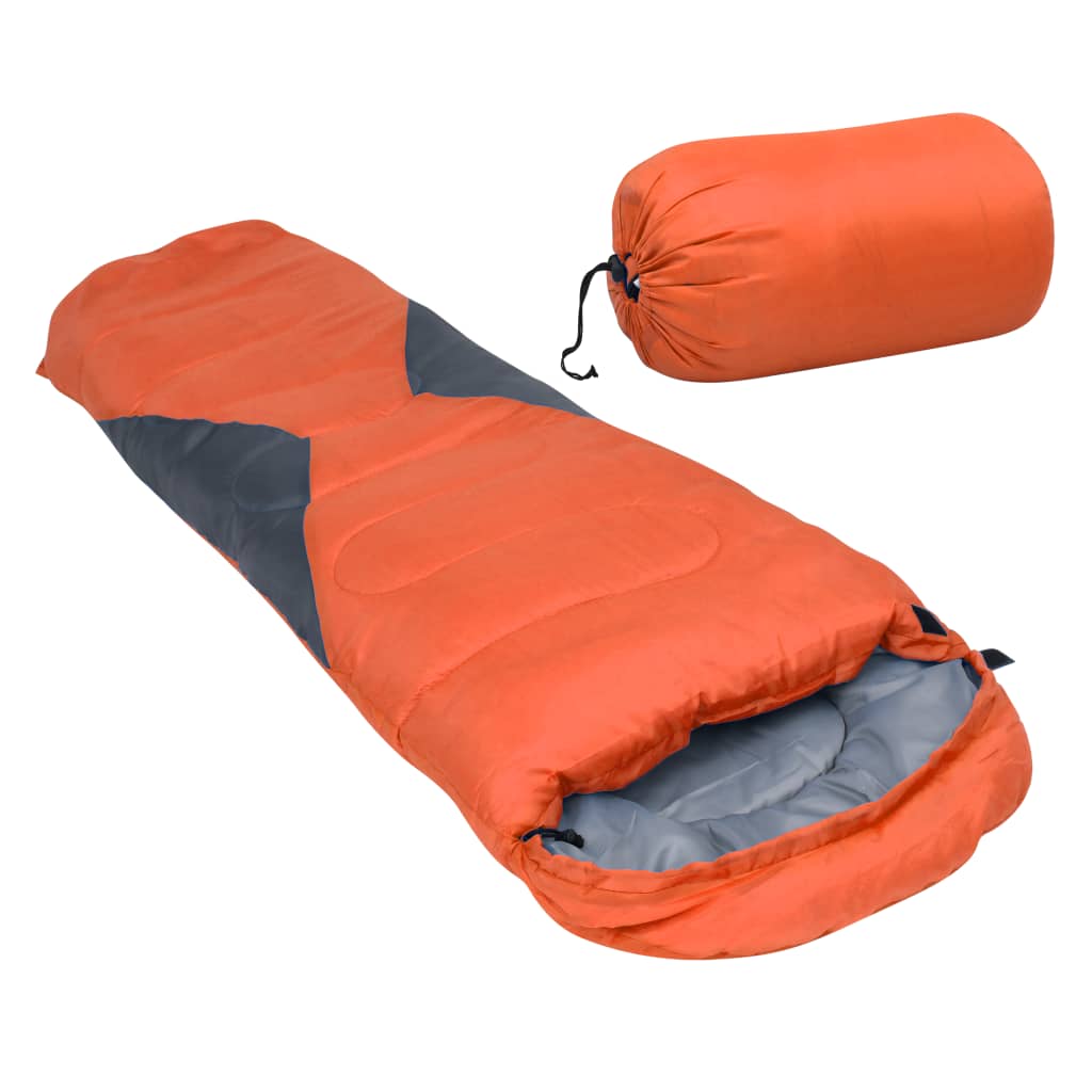 vidaXL Leichter Mumienschlafsack für Kinder Orange 670g 10°C