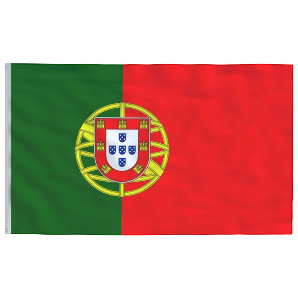 vidaXL Flagge Portugals mit Mast 5,55 m Aluminium