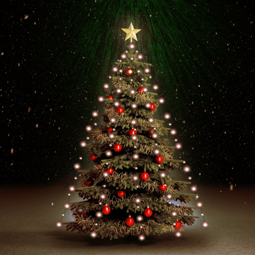 vidaXL Weihnachtsbaum Lichternetz mit 210 LEDs 210 cm