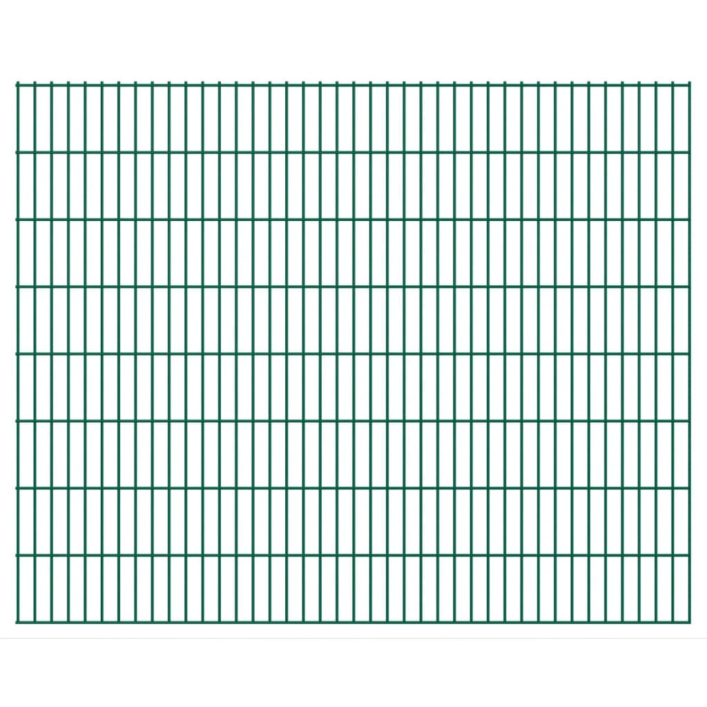 vidaXL 2D Gartenzaun-Elemente 2,008x1,63 m Gesamtlänge 1 m Grün