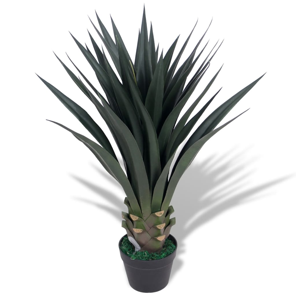 vidaXL Künstliche Yucca-Pflanze mit Topf 85 cm Grün