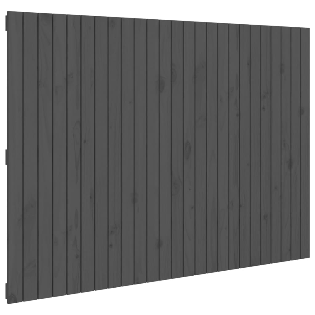 vidaXL Wand-Kopfteil Grau 159,5x3x110 cm Massivholz Kiefer