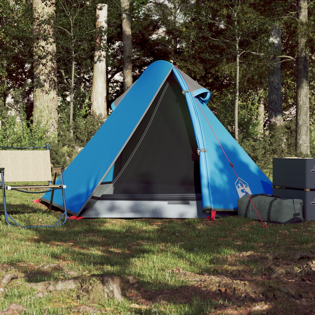 vidaXL Kuppel-Campingzelt 2 Personen Blau Wasserdicht