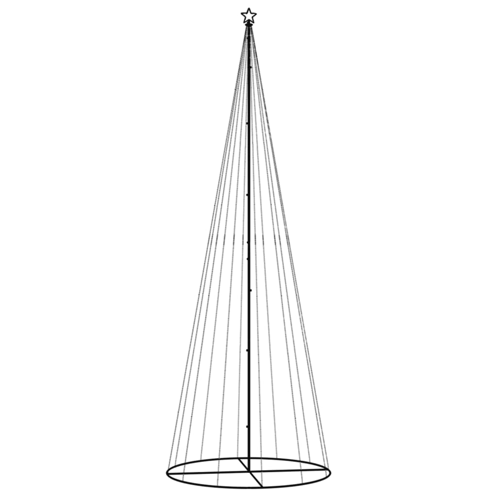vidaXL LED-Weihnachtsbaum Kegelform Warmweiß 732 LEDs 160x500 cm