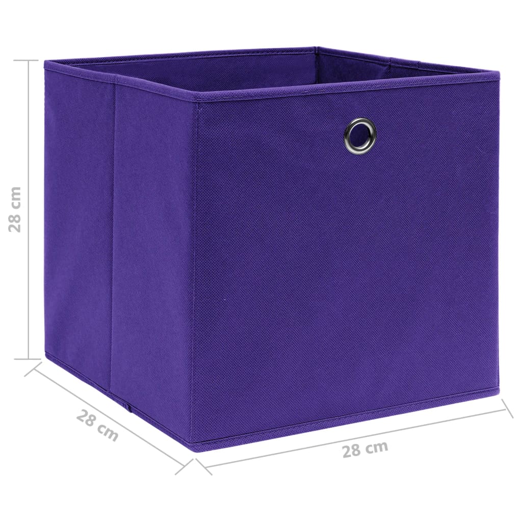 vidaXL Aufbewahrungsboxen 10 Stk. Vliesstoff 28x28x28 cm Violett