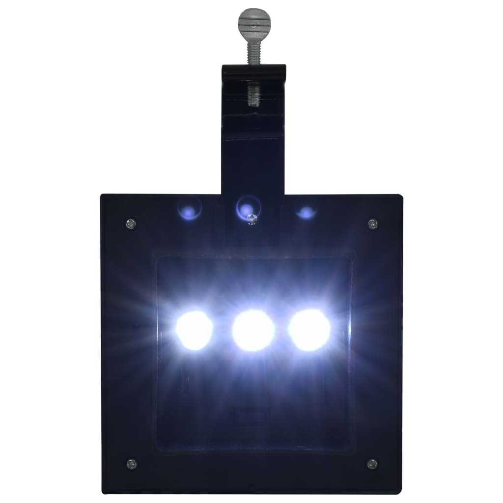 vidaXL Solar-Außenleuchten 12 Stk. LED Rechteckig 12 cm Schwarz
