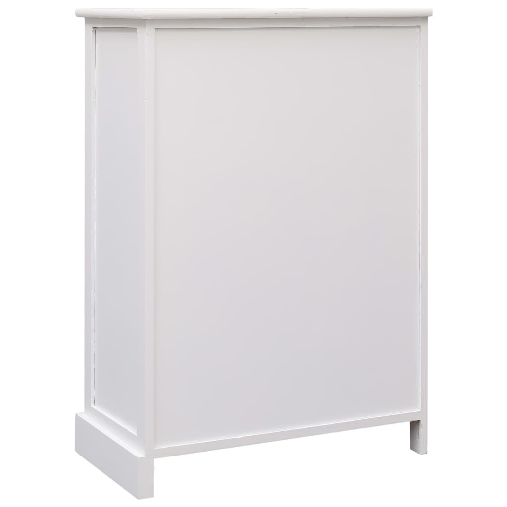 vidaXL Sideboard mit 10 Schubladen Weiß 113x30x79 cm Holz