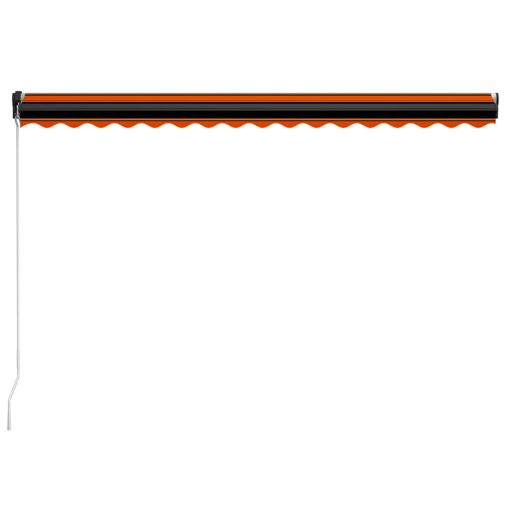 vidaXL Einziehbare Markise Handbetrieben 450 x 300 cm Orange und Braun