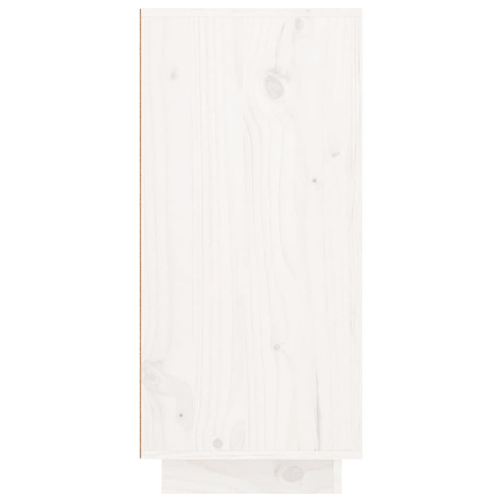 vidaXL Sideboard Weiß 111x34x75 cm Massivholz Kiefer