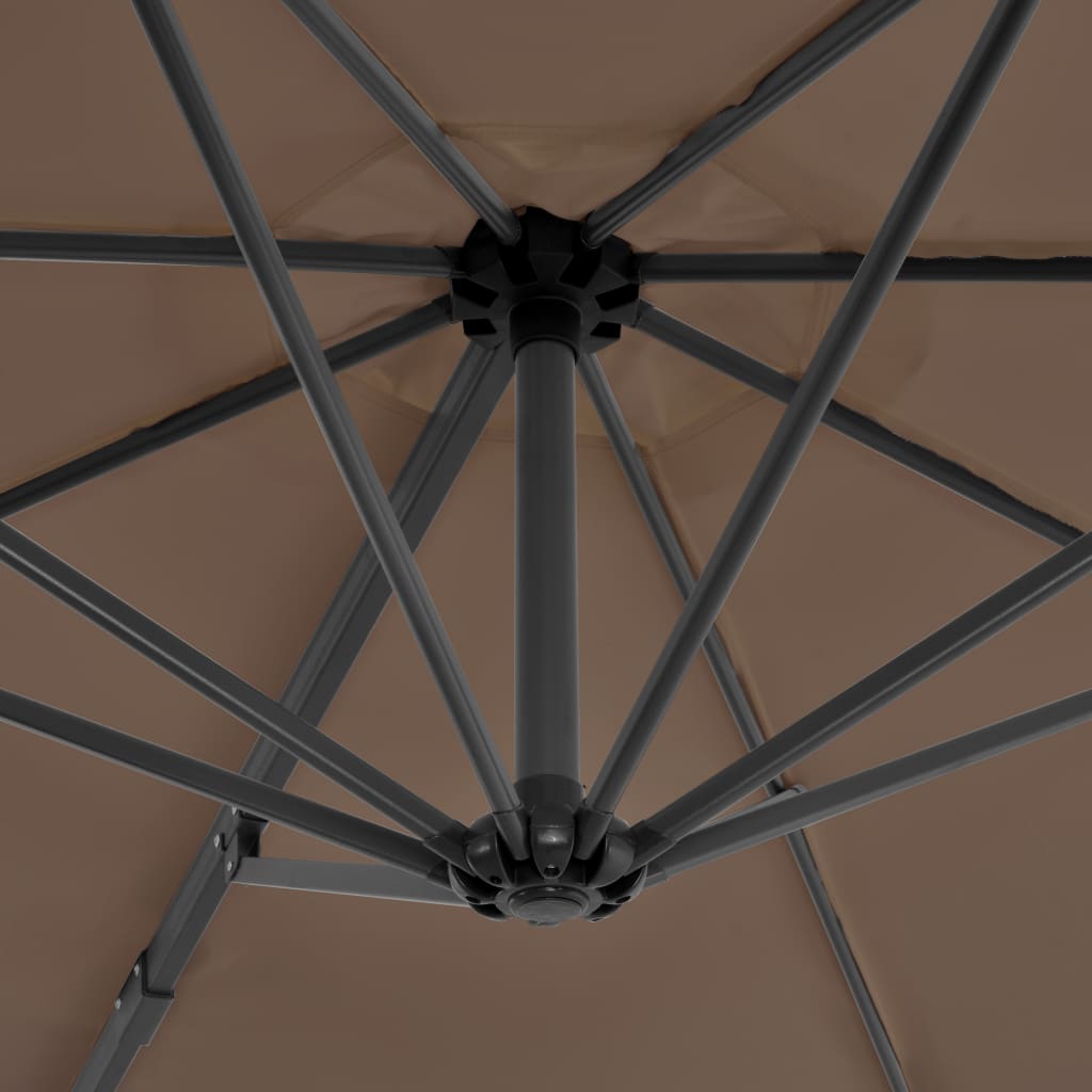 vidaXL Ampelschirm mit Aluminium-Mast Taupe 300 cm