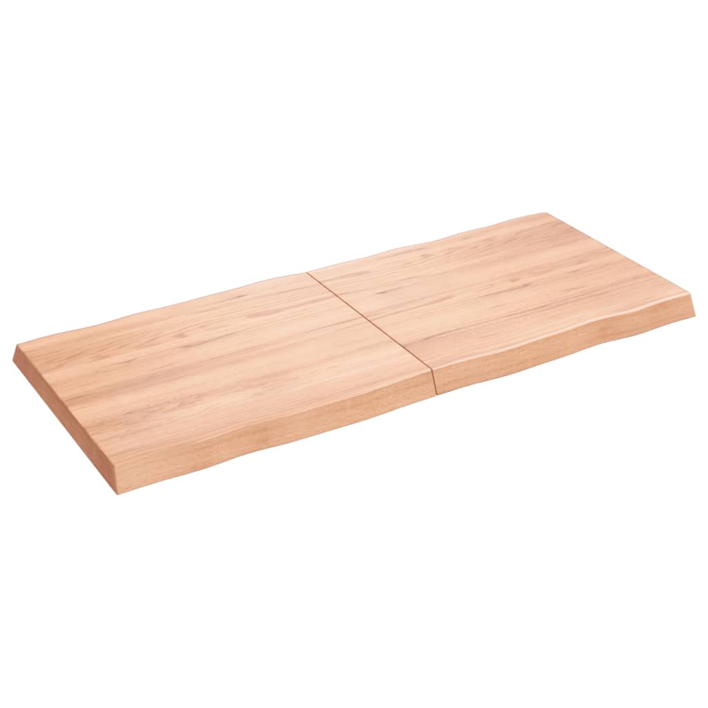 vidaXL Tischplatte 140x60x(2-6) cm Massivholz Behandelt Baumkante