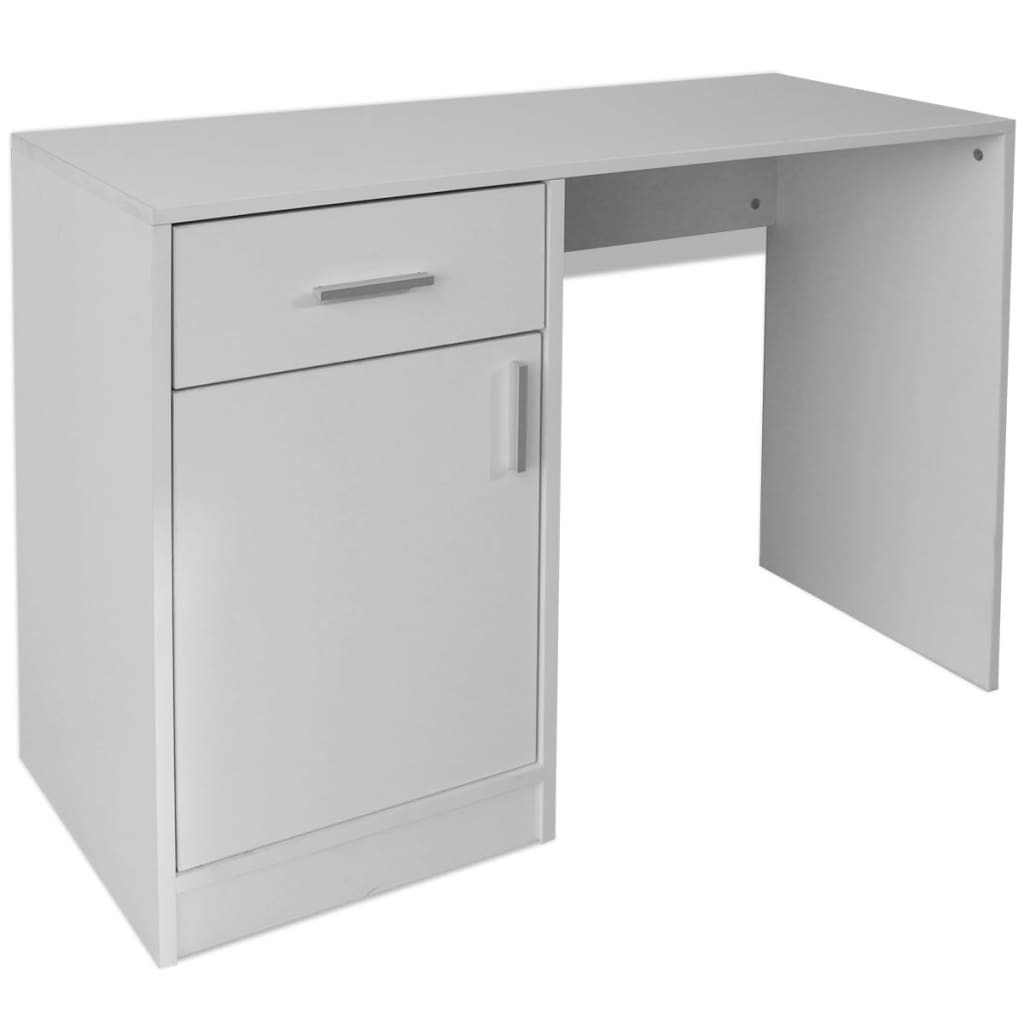 vidaXL Schreibtisch mit Schublade und Schrank Weiß 100x40x73 cm