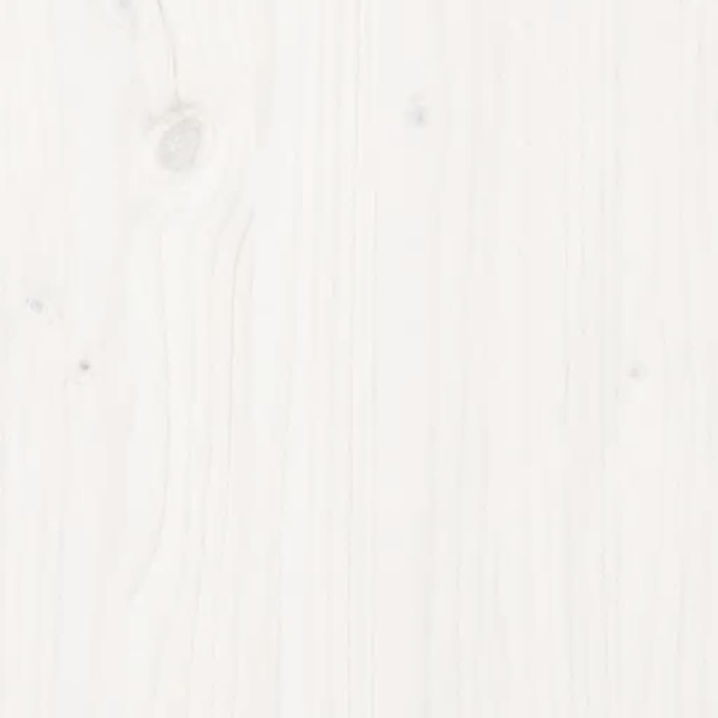 vidaXL Gartenbank mit Pflanzkübeln Weiß 184,5x39,5x56,5 cm Kiefernholz