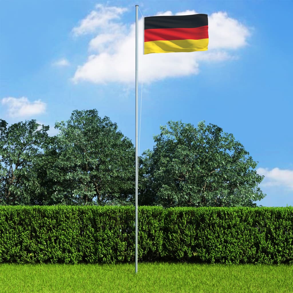 vidaXL Flagge Deutschlands und Mast Aluminium 6,2 m