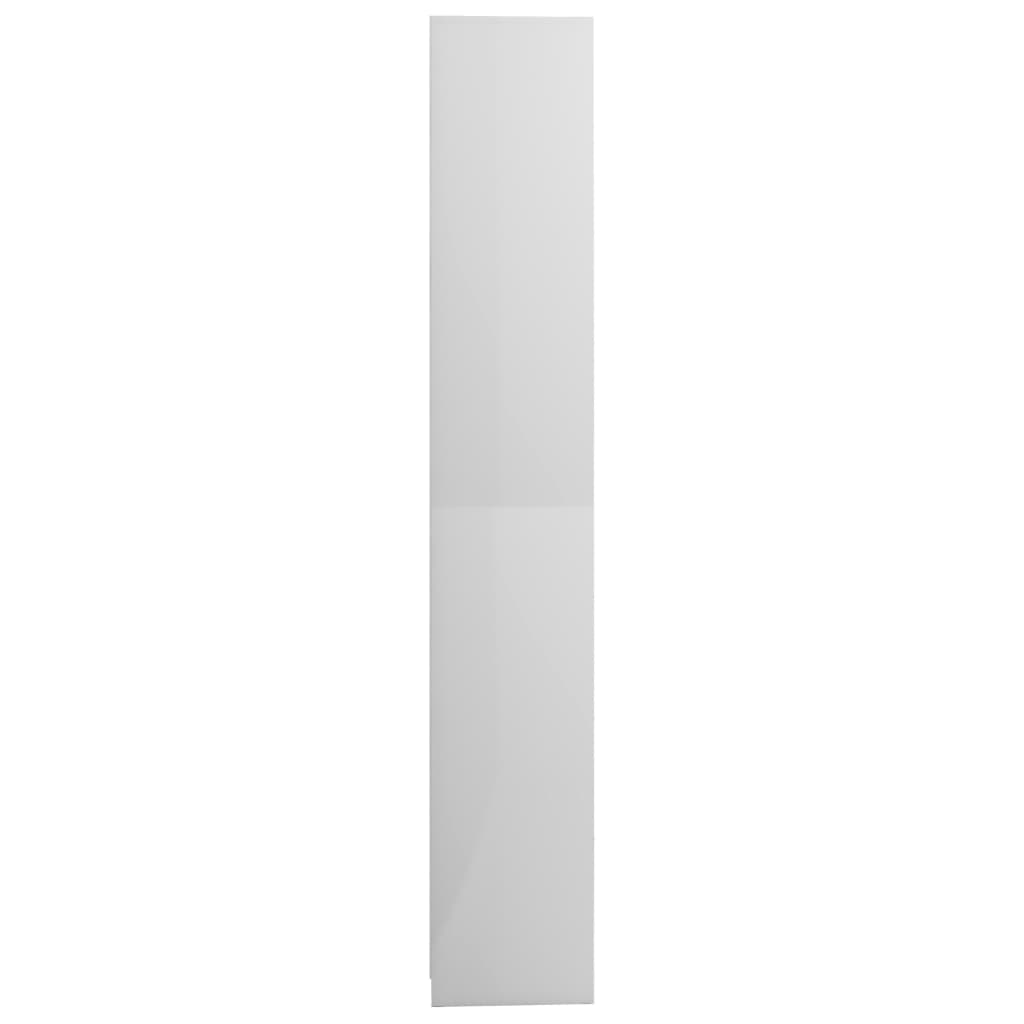 vidaXL Badezimmerschrank Hochglanz-Weiß 30x30x183,5 cm Holzwerkstoff