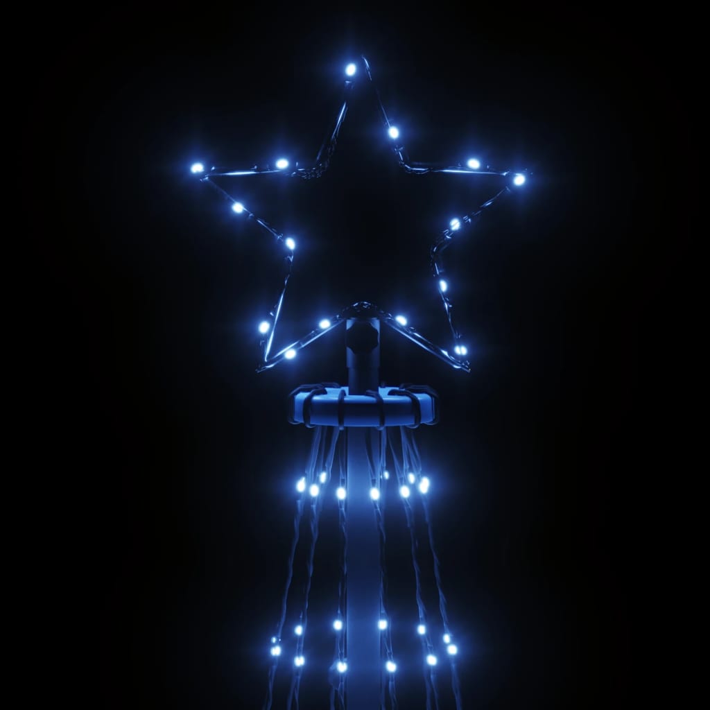 vidaXL Weihnachtsbaum mit Erdnägeln Blau 732 LEDs 500 cm
