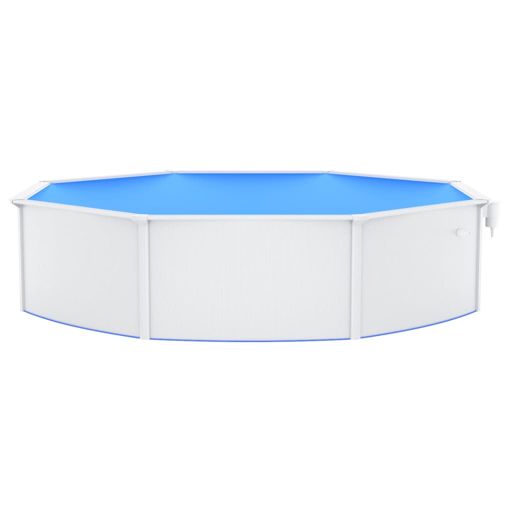 vidaXL Pool mit Stahlwand Rund 550x120 cm Weiß