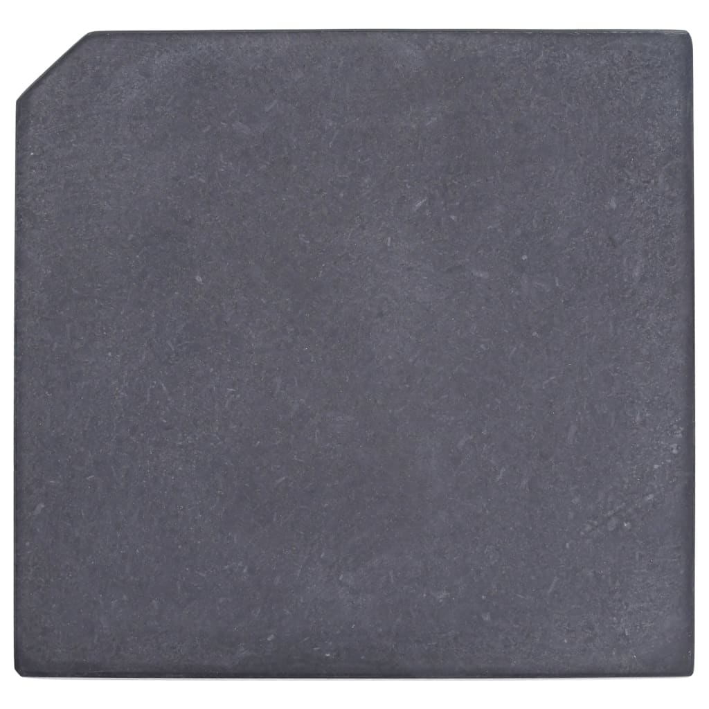 vidaXL Sonnenschirm-Gewichtsplatte Schwarz Granit Quadratisch 25 kg