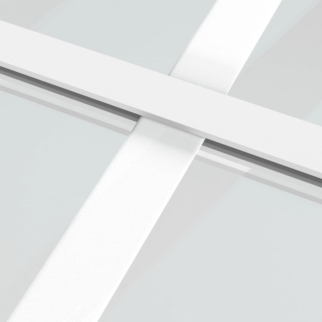 vidaXL Innentür 76x201,5 cm Weiß ESG-Glas und Aluminium