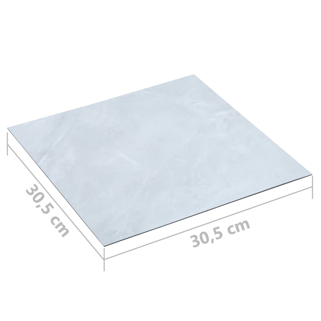 vidaXL PVC-Fliesen Selbstklebend 20 Stk. 1,86 m² Weißer Marmor